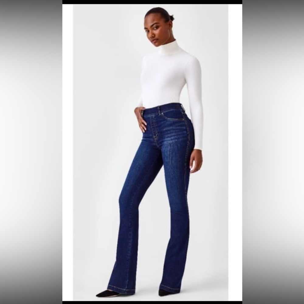 SPANX Dark Blue Women's Flare Jeans Size Larg